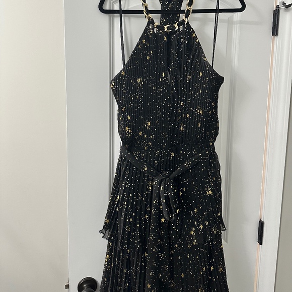 Alex Marie Dresses & Skirts - Alex Marie halter gold and black star dress starfall ball dress